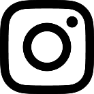 Schwarzes Instagram-Logo: abgerundetes Quadrat, zentraler Kreis als Kameralinse, kleiner Punkt oben rechts.